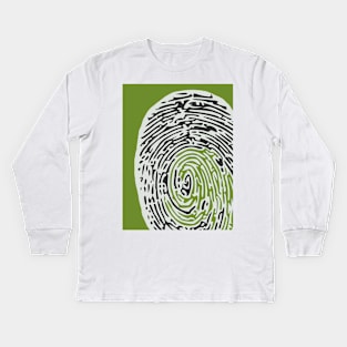 Fingerprint #6 Kids Long Sleeve T-Shirt